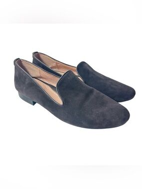 Taryn Rose Bryanna Loafers Suede Minimalist Dark Brown / Warm Black Women Size 9